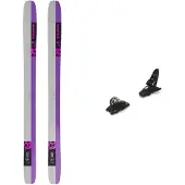 Salomon - Sci freeride - Qst X Black/Shocking Pink/Lunar Rock 2026 - Taglia 178 cm - Viola
