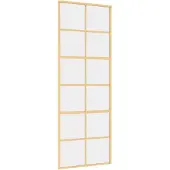 vidaXL -Schiebetür 76x205 cm klares ESG -Glas und Aluminium Gold gefärbt