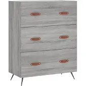 vidaXL Cassettiera Grey Sonoma 69,5x34x90 cm Materiale a base di legno