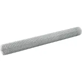 vidaXL -Hühnerdraht 25x1,5 m zincato Stahl silberfarben