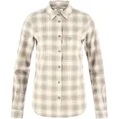 Fjall Raven - Camicia spessa in cotone biologico - Övik Flannel Shirt W Chalk White Suede Brown per Donne in Cotone - Taglia XS - Beige