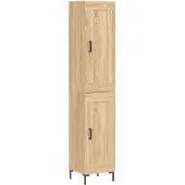 vidaXL Credenza Sonoma-quercia 34,5x34x180 cm Materiale a base di legno