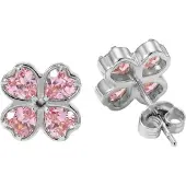 Purelei Orecchini 'Rosa Cuore' rosa / argento