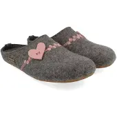 Haflinger Women's Everest Coeur Pantofole Donna (36, grigio)