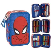 Cerda Spiderman Astuccio Triplo Per Matite Spiderman Marvel