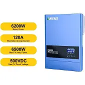 OEM Inverter solare ibrido, onda sinusoidale pura, tecnologia MPPT, ANJ-6200W-48V-WIFI, 220-240V