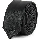 Karl Lagerfeld Sciarpa ' K/Autograph Lederkrawatte ' nero