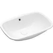 Sapho Lavabo sottopiano in Vetroceramica NUVO, 55x38cm, bianco