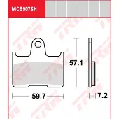 TRW Pastiglie Freno Sinterizzate Mcb907sh