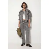 Desigual , Giubbotto denim maniche removibili, Cotone, Nero, L