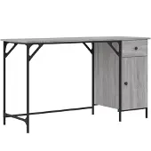 vidaXL Scrivania per computer Grigio Sonoma 131x48x75 cm in materiale composito