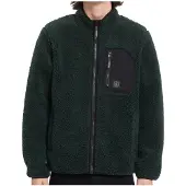 Volcom Muzzer Fuzzar Zip Giacca in pile Uomo (XXL, nero)