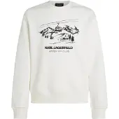 Karl Lagerfeld Felpa 'Après Ski Club' crema / nero