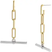 AllSaints Orecchini 'Bronte T-Bar' oro / argento