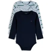 Tommy Hilfiger Tutina / body per bambino 'ESS' marino / blu chiaro / nero