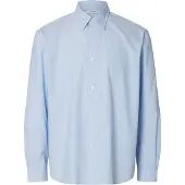 Selected Camicia A Maniche Lunghe Uomini Blu XXL