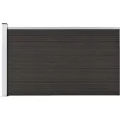vidaXL Elemento di recinzione in WPC 175x105 cm nero