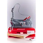 Desigual , BORSA DENIM PICCOLA, Donna, Cotone, Nero, U
