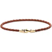 Daniel Wellington Bracciale Pelle Intrecciata Marrone St Mawes 19,5 cm — Bracciale