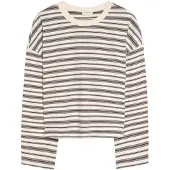 Bershka Maglietta crema / cioccolato / nero