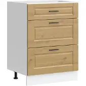 vidaXL Base da cucina Porto Artisan in legno di rovere