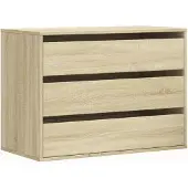 vidaXL Cassettiera rovere Sonoma 80x41x58 cm materiale a base di legno