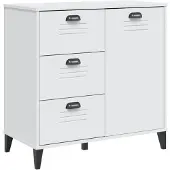 vidaXL Credenza VIKEN Bianco 80x40x80 cm Materiale a base di legno