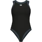 Arena Women's Bold Lines Swimsuit Costume intero Donna (42, nero)