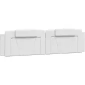 vidaXL Cuscino per testiera bianco 200 cm in Pelle finta