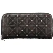 Desigual , Portafoglio trapuntato grande, Donna, Poliammide, Nero, U