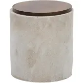 JJA 5five Simply Smart Wattepads Behälter Come, Aufbewahrungsdose, Polyresin, Beige, 200157A