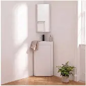 MOB-IN Mobile lavabo angolare SORRENTO su gambe con rubinetto e mobiletto
