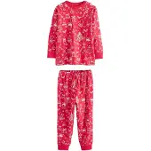 Next Pigiama 'Familien' rosso / bianco