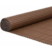 vidaXL Recinzione da giardino bifacciale marrone 1,8x3 m PVC