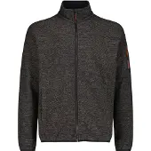 CMP Jacket Jacquard Knitted 38H2237 Giacca in pile Uomo (48, nero/grigio)