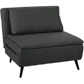 HOMCOM Poltrona letto 3 in 1 con funzione letto, schienale regolabile