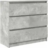 vidaXL Credenza grigio cemento 80x35x76 cm materiale a base di legno