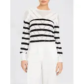 Twinset Maglia in cotone e cashmere a righe