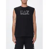 EA7 Canotta in cotone con logo stampato