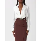 Elisabetta franchi Body a blusa in georgette di viscosa