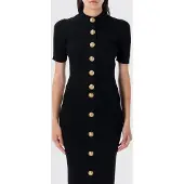 Balmain Cardigan con bottoni gioiello in misto viscosa