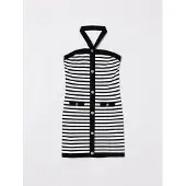 Twinset Abito mini in misto viscosa a righe