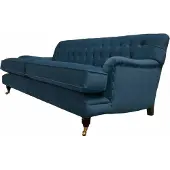 AEA Dreisitzer Couch Polster Design Sofa Blau Sitz Sofas Möbel Chesterfield