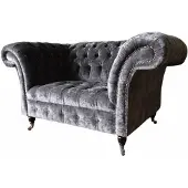AEA Design Chesterfield Stoff Couch Sessel 1.5 Sitzer Polster Lounge