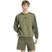 Adidas Essentials 3-Stripes Fleece Sweatshirt Maglione Uomo (XXL, olivia)