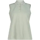 CMP Women's Polo Sleeveless Maglia polo Donna (36, grigio)