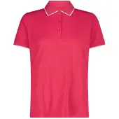 CMP Women's Polo Stretch Piquet Maglia polo Donna (38, fuchsia/rosso)