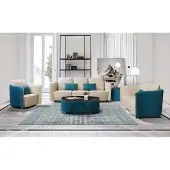 AEA Designer Sofa Couch Polster Garnitur 5tlg. Set Leder Garnituren Couchtisch Tisch