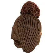 Maximo Kids' Mini Beanie with Pom-pom Berretto Bambini (53-55 cm, marrone)
