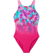 Speedo Kid's Print Pulseback Swimsuit Costume intero Bambini (140, fuchsia)